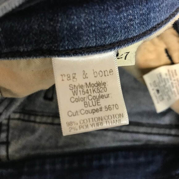 RAG AND BONE WOMENS SLIM FIT JEANS SIZE 27 - Picture 6 of 10